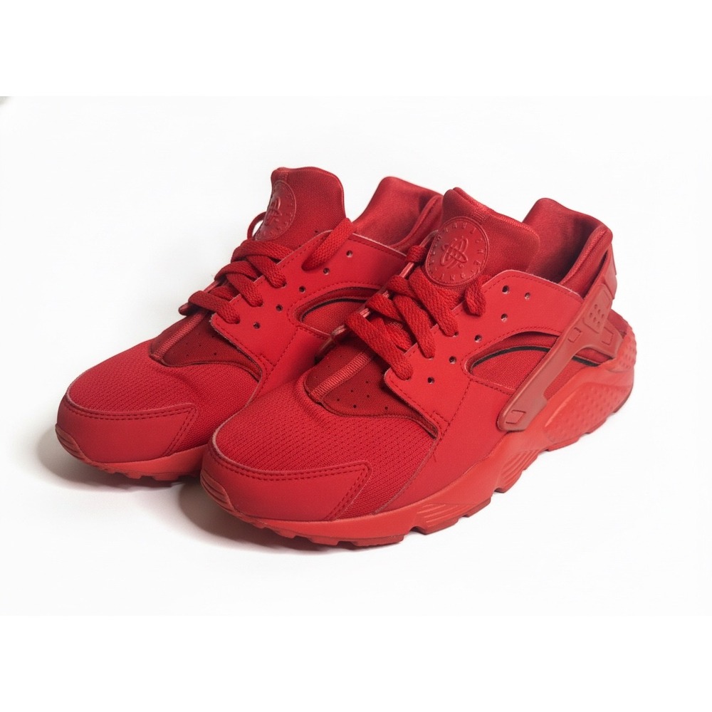 Nike Air Huarache Run GS University Red Sneakers 654275-600 Womens 8.5 Kids 7Y